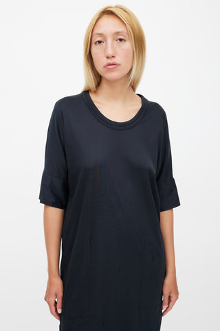 Lemaire Black T-Shirt Pocket Dress