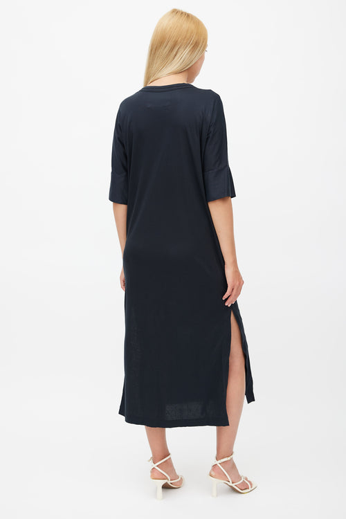 Lemaire Black T-Shirt Pocket Dress