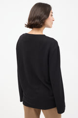 Lemaire Black Wool Long Sleeve T-Shirt