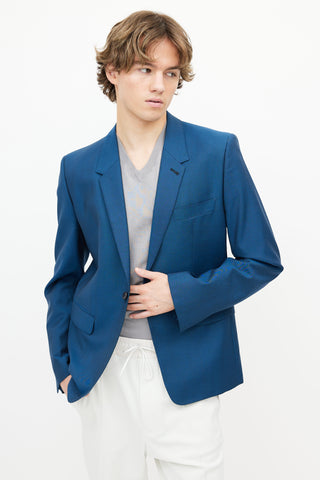 Lemaire Blue Mohair & Wool Blazer