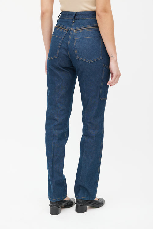 Lemaire Blue Slim Denim Jeans