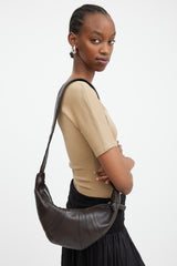 Lemaire Brown Leather Small Croissant Bag
