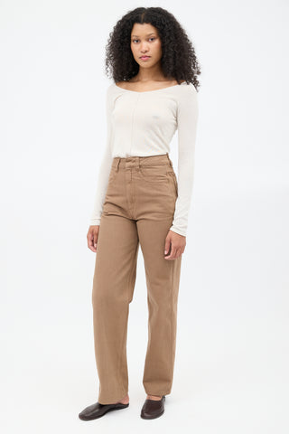 Lemaire Brown High Waisted Jeans