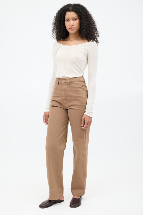 Lemaire Brown High Waisted Jeans