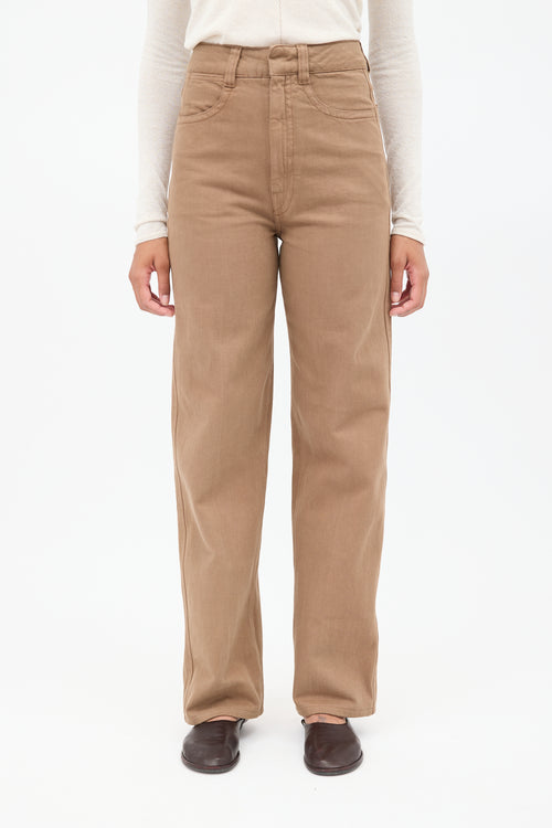 Lemaire Brown High Waisted Jeans