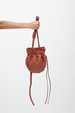 Lemaire Brown Leather Glove Bag