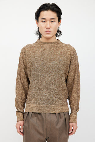 Lemaire Brown Melange Knit Sweater