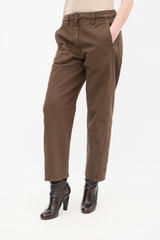 Lemaire Brown Twisted Tapered Jeans