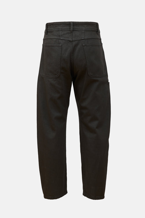 Lemaire Coated Twisted Tapered Jeans