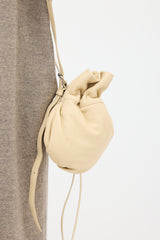 Lemaire Cream Leather Glove Crossbody Bag