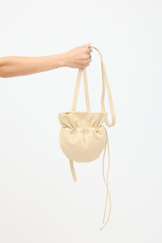Lemaire Cream Leather Glove Crossbody Bag