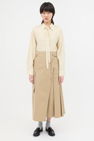 Lemaire Crinkled Long Tie Shirt
