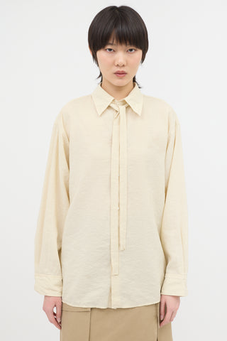 Lemaire Crinkled Long Tie Shirt