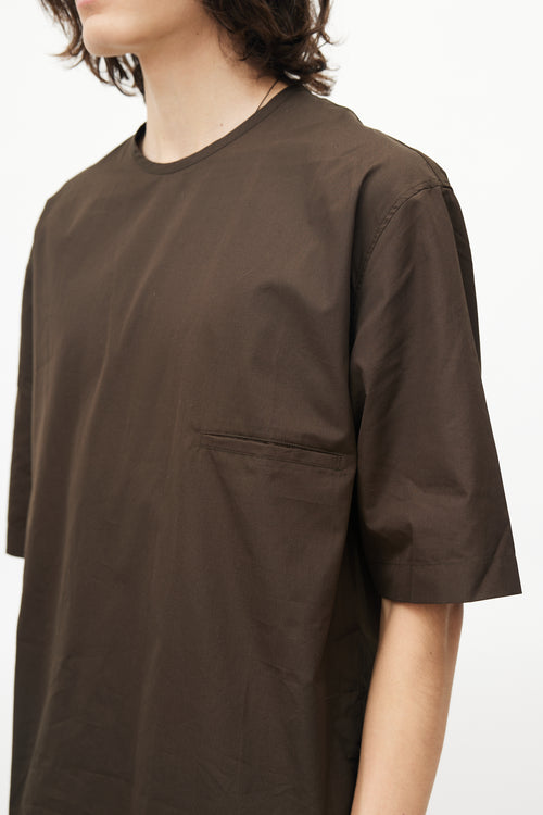 Lemaire Green Minimal Pocket T-Shirt