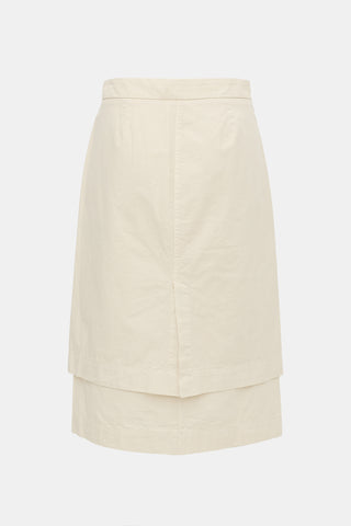 Lemaire Layered Button Midi Skirt
