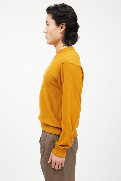Lemaire Orange Wool Knit Sweater