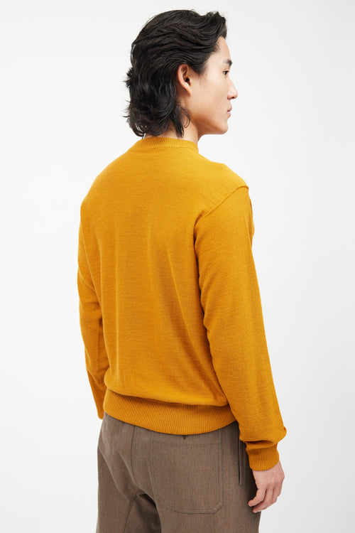Lemaire Orange Wool Knit Sweater