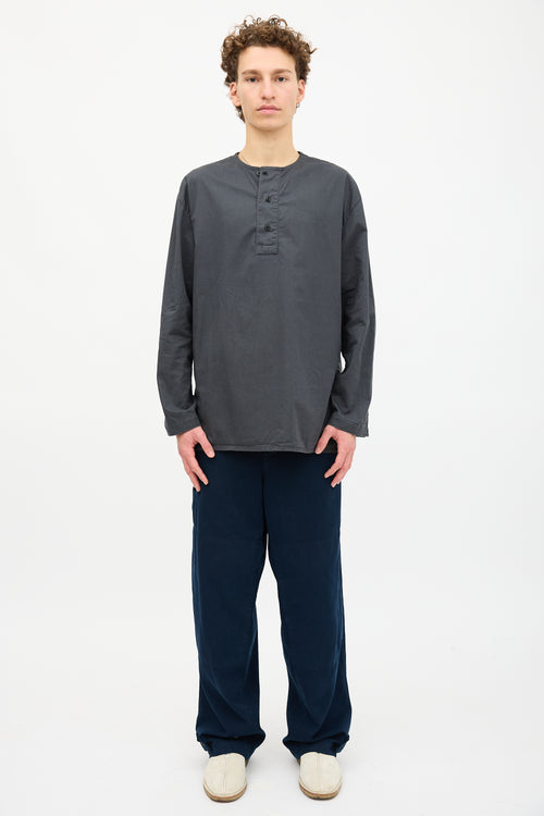Lemaire Oversized Collarless Shirt