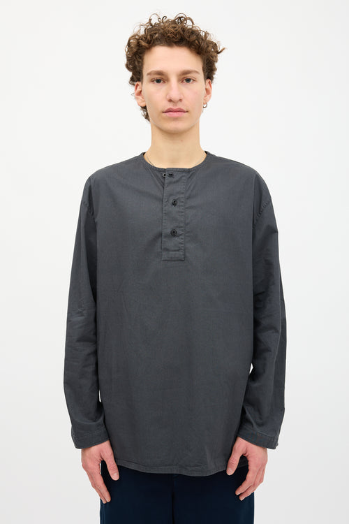 Lemaire Oversized Collarless Shirt