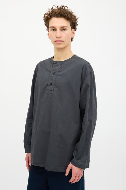 Lemaire Oversized Collarless Shirt