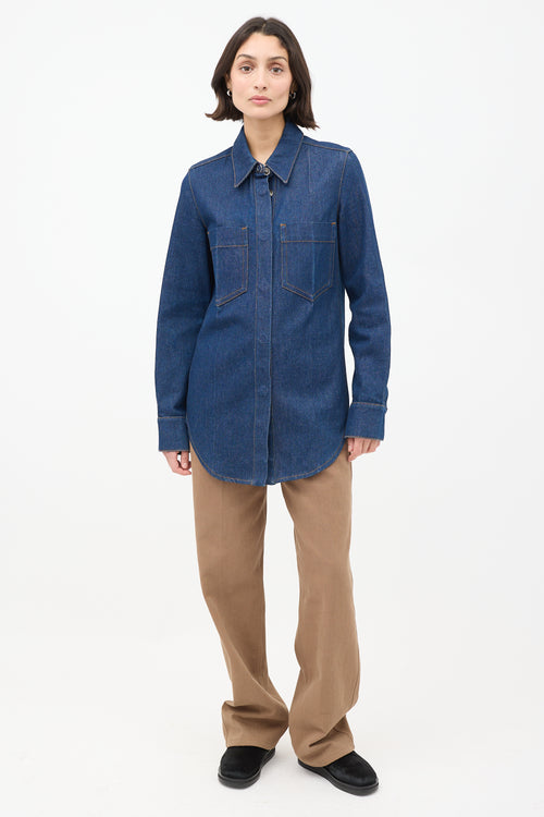 Lemaire Raw Denim Two Pocket Shirt