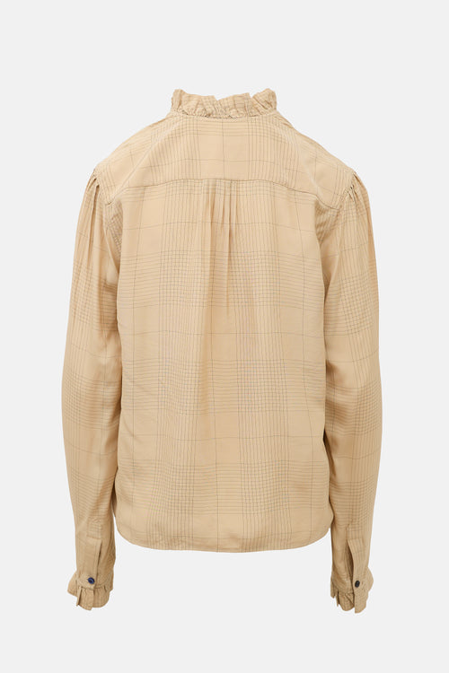 Lemaire Ruffled Check Blouse