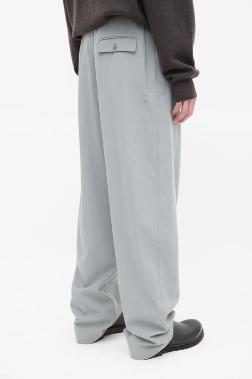 Lemaire Slate Grey Belted Loose Trousers