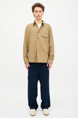Lemaire Twill Half Button Shirt