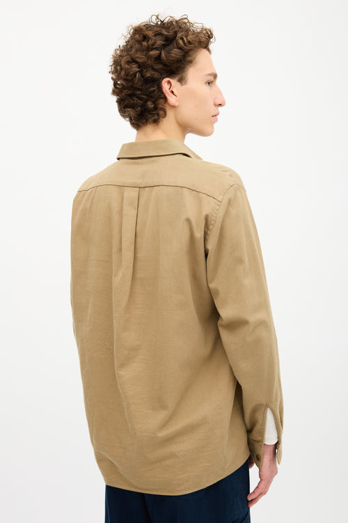 Lemaire Twill Half Button Shirt