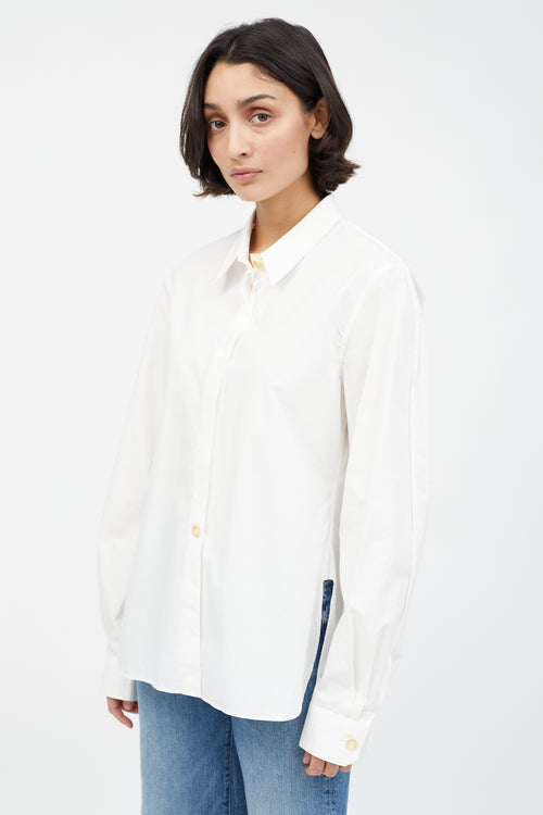 Lemaire White Buttoned Shirt