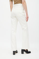 Lemaire White Straight Leg Jeans