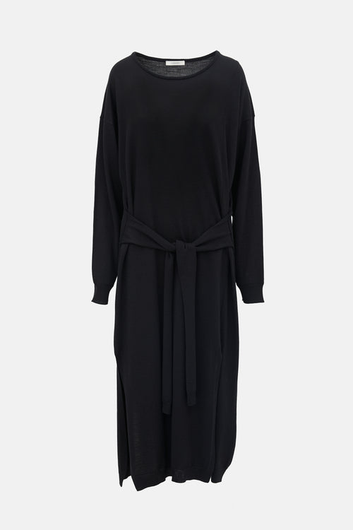 Lemaire Wool Belted Sweater Dress