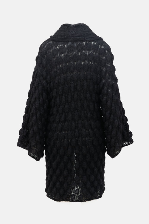 Letanne Mohair & Silk Bubble Knit Cardigan