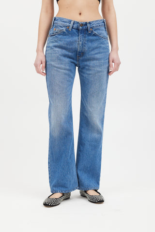 Valentino X Levi's Medium Wash Straight Leg Jeans