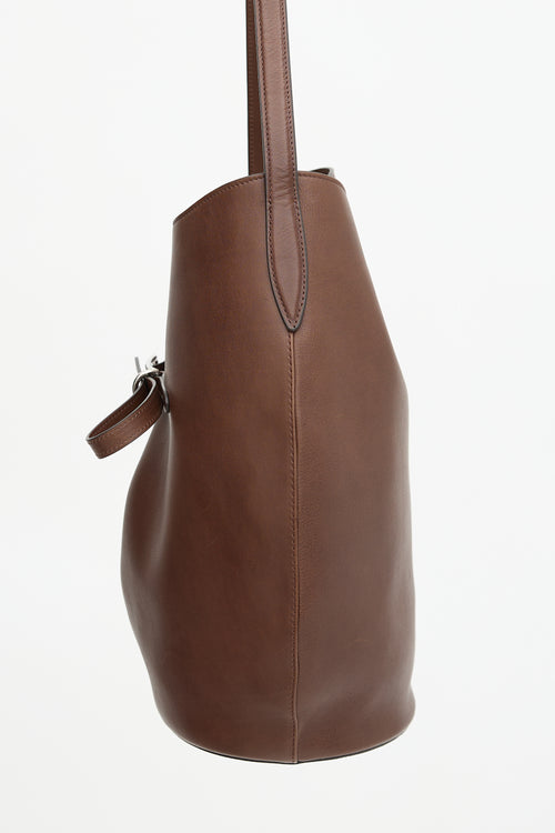 Liffner Leather Buckled Bucket Bag
