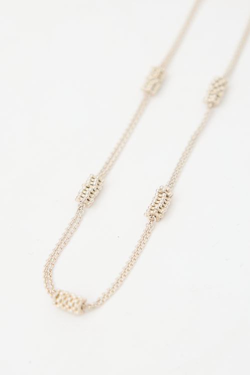 Links of London Sterling Silver Effervescence Star Station Necklace