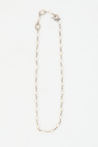 Links of London Sterling Silver & Pearl Choker Necklace