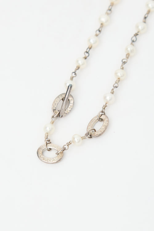 Links of London Sterling Silver & Pearl Choker Necklace