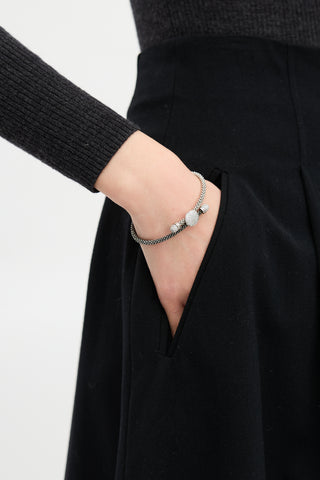 Links of London Sterling Silver & Rhodium Star Dust Toggle Bracelet