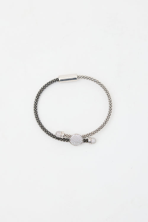 Links of London Sterling Silver & Rhodium Star Dust Toggle Bracelet
