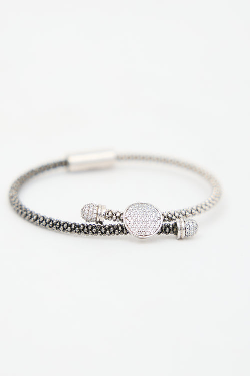 Links of London Sterling Silver & Rhodium Star Dust Toggle Bracelet