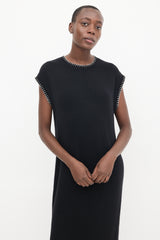 Lisa Yang Black & White Cashmere Knit Sweater Dress