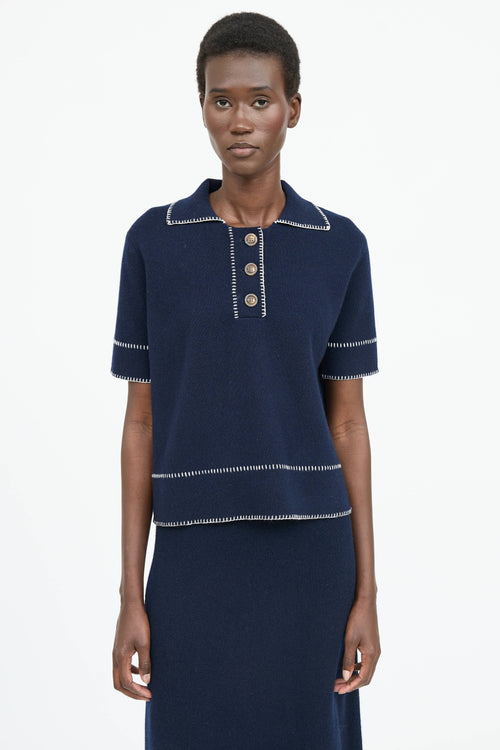 Lisa Yang Cashmere Contrast Stitch Co-Ord Set