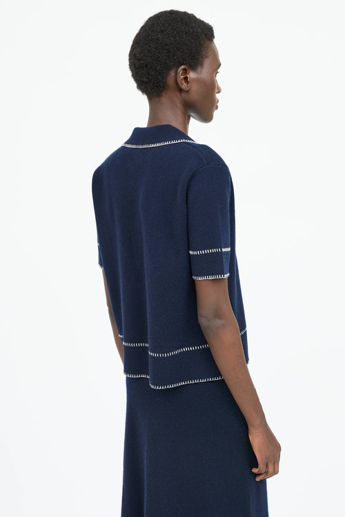 Lisa Yang Cashmere Contrast Stitch Co-Ord Set