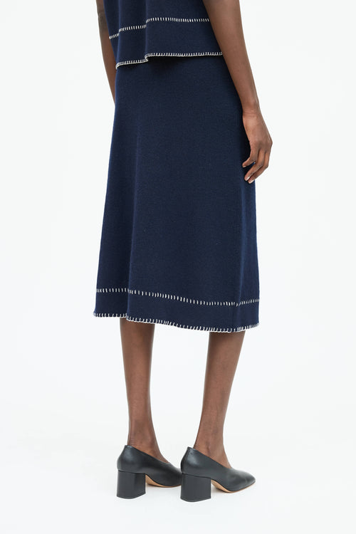 Lisa Yang Cashmere Contrast Stitch Co-Ord Set