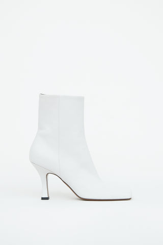 VSP Archive White Leather Zip Boot