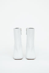 VSP Archive White Leather Zip Boot
