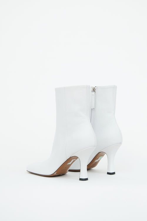 VSP Archive White Leather Zip Boot