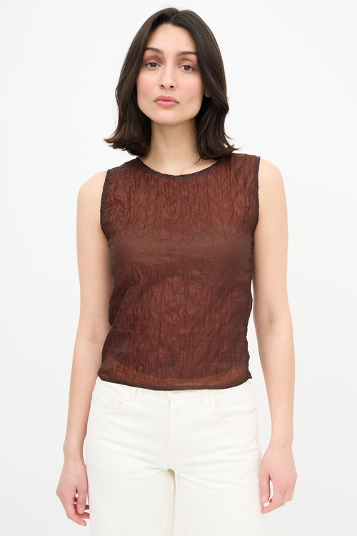 Local Woman Crinkled Tank Top