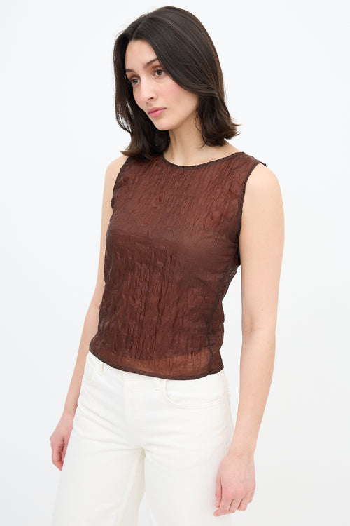 Local Woman Crinkled Tank Top